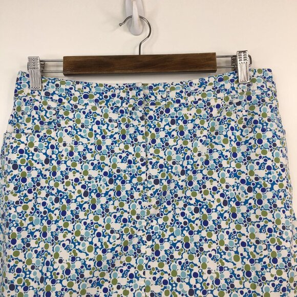 August Silk  Front Pockets Dots Print Cotton Skirt Size 10 - Picture 2 of 10